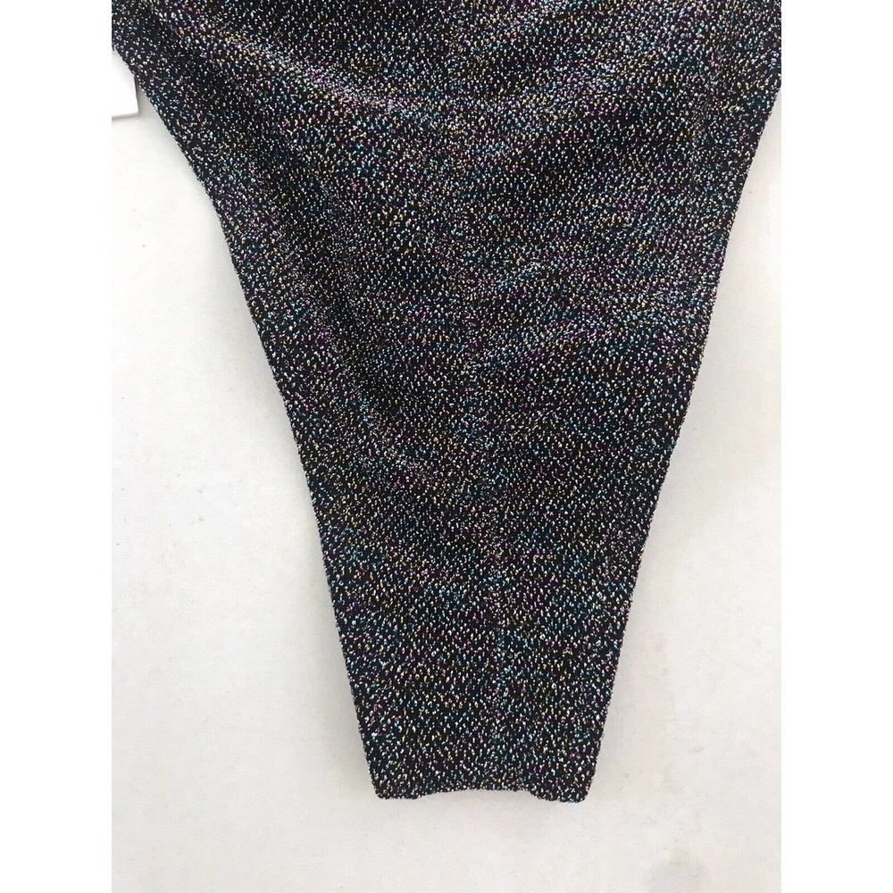 White Fox Boutique Boardwalk Rainbow Lurex String Bikini Bottom Swim - Picture 9 of 11